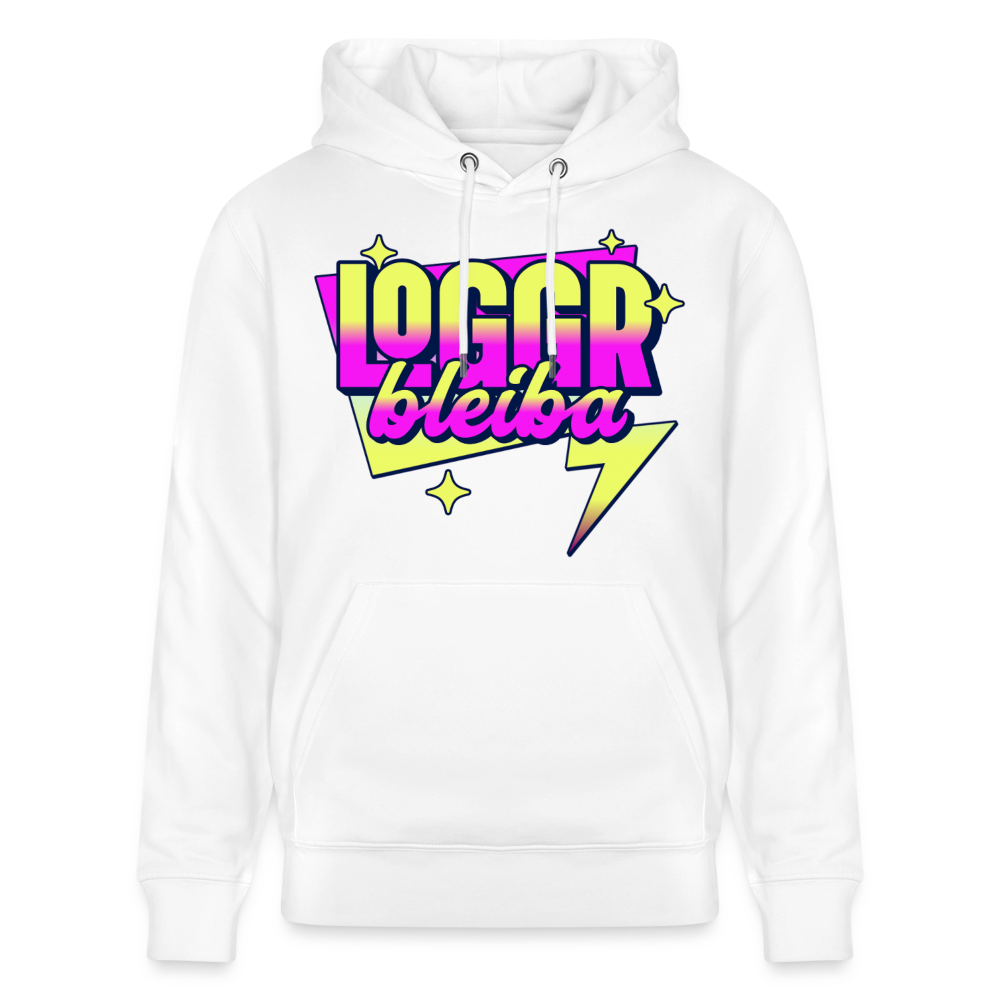 Logo bleibt Design – Unisex Bio-Hoodie - Weiß