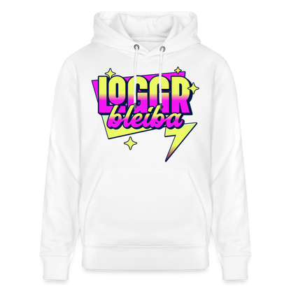 Logo bleibt Design – Unisex Bio-Hoodie - Weiß