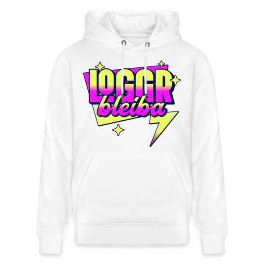 Logo bleibt Design – Unisex Bio-Hoodie - Weiß