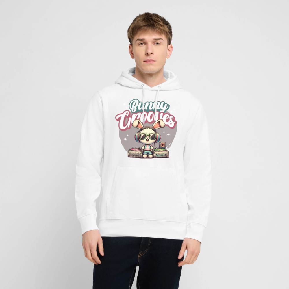 Bunny Grooves Design – Unisex Bio-Hoodie - Weiß