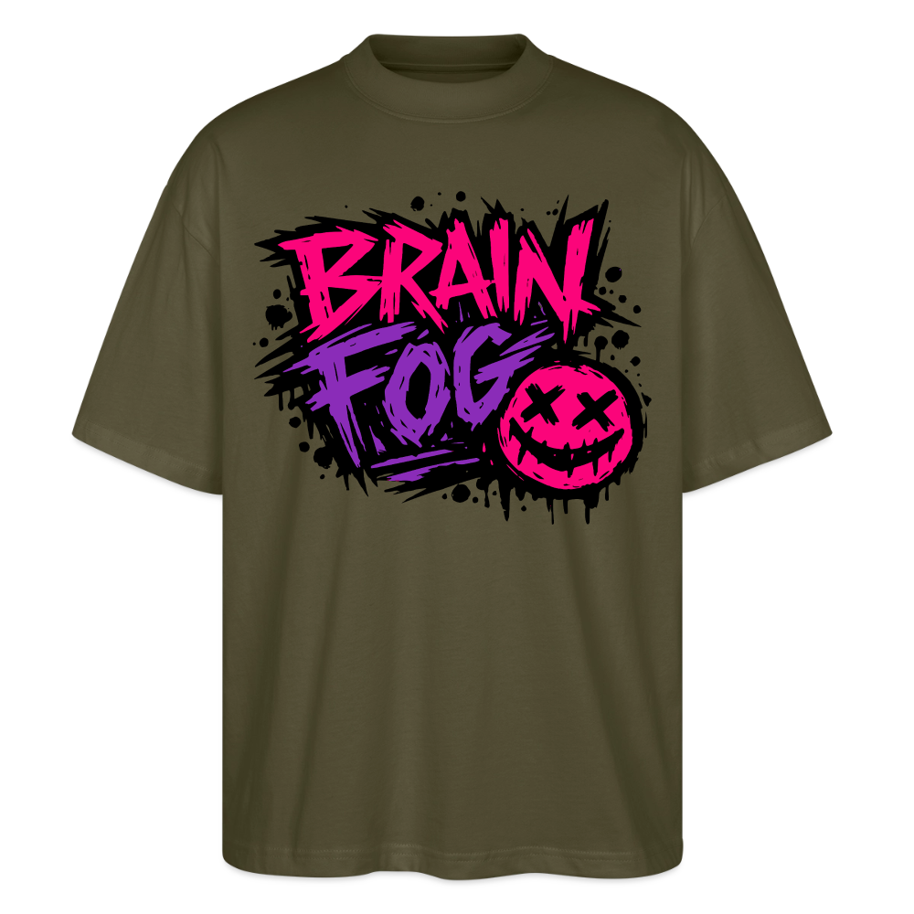 Brain Fog Design – Oversized Unisex Bio T-Shirt - Khaki