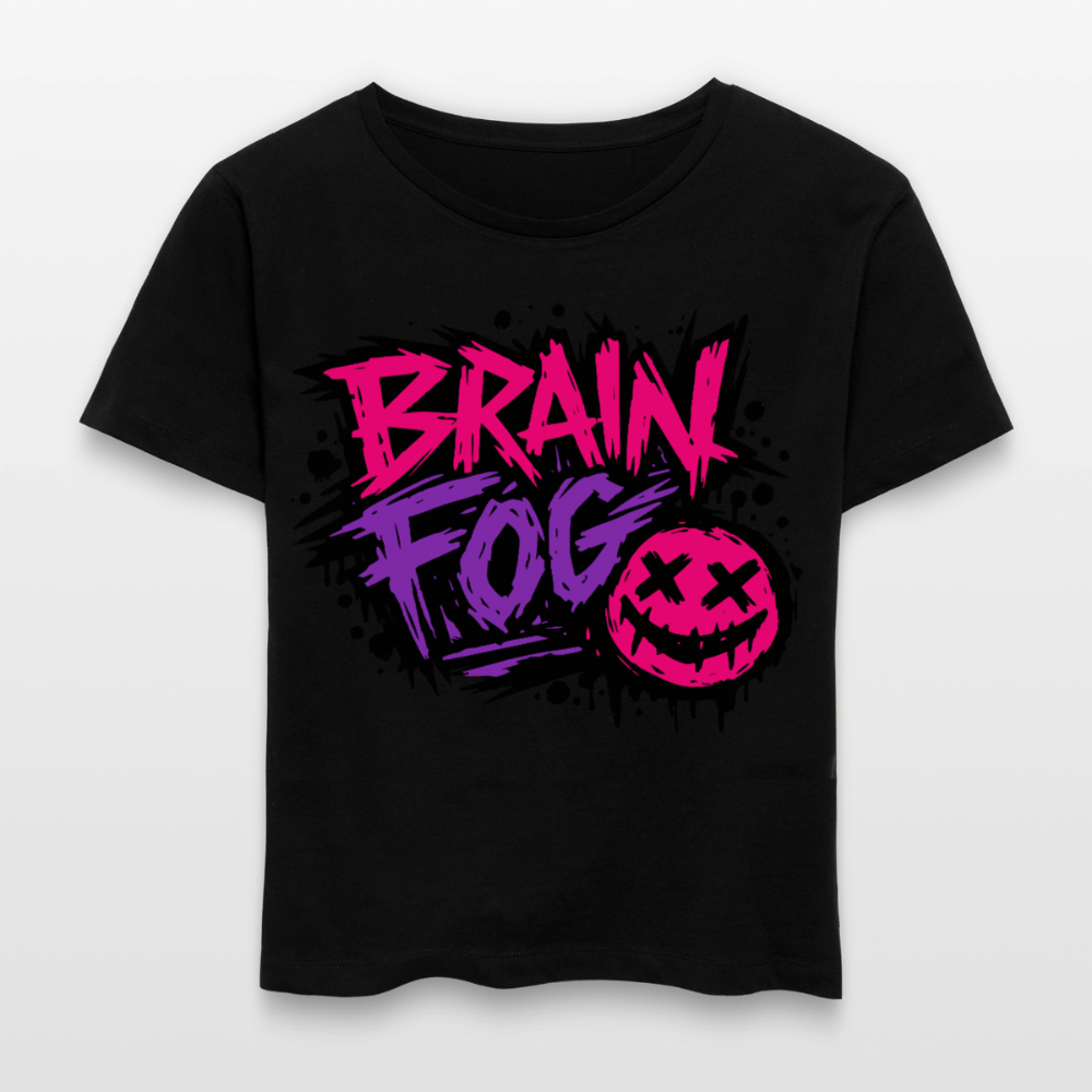 Brain Fog design – Rundhals Frauen Bio-T-Shirt - Schwarz