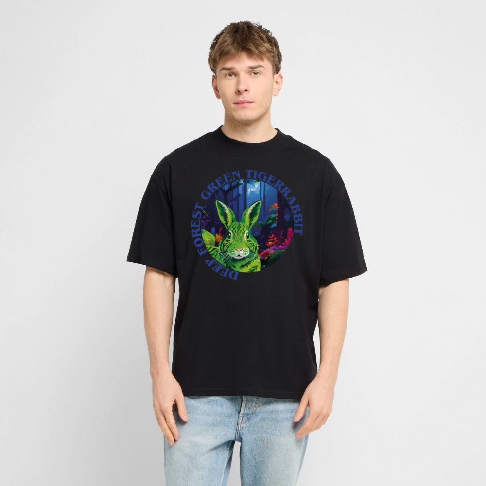Tiger Rabbit Design – Oversized Unisex Bio T-Shirt - Schwarz