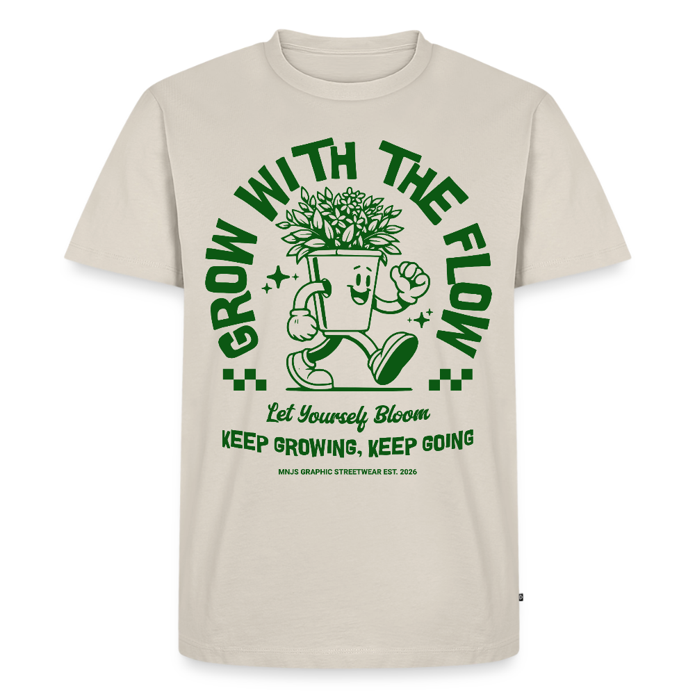 Keep Growing Design – Männer Premium T-Shirt - Beige