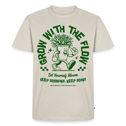 Keep Growing Design – Männer Premium T-Shirt - Beige