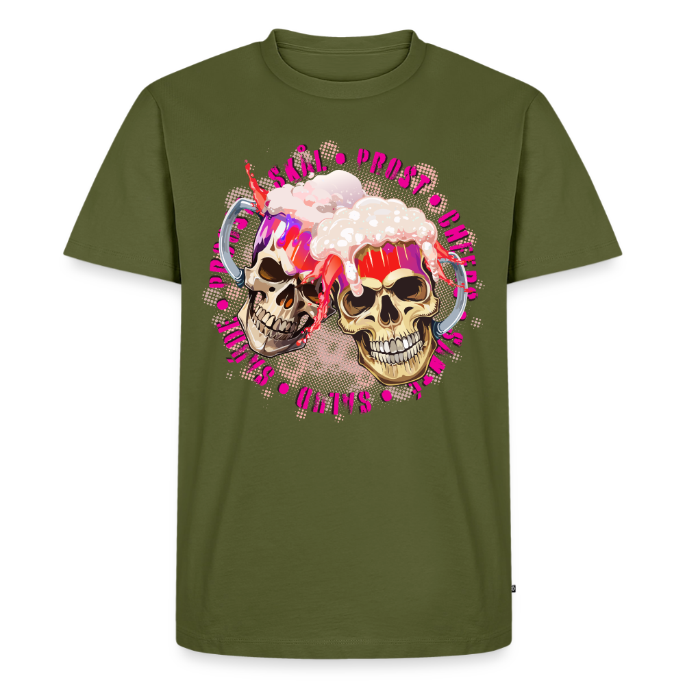 Party Skull Design Pink – Männer Premium T-Shirt - Khaki