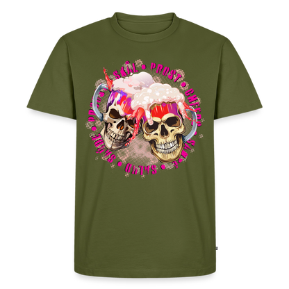 Party Skull Design Pink – Männer Premium T-Shirt - Khaki