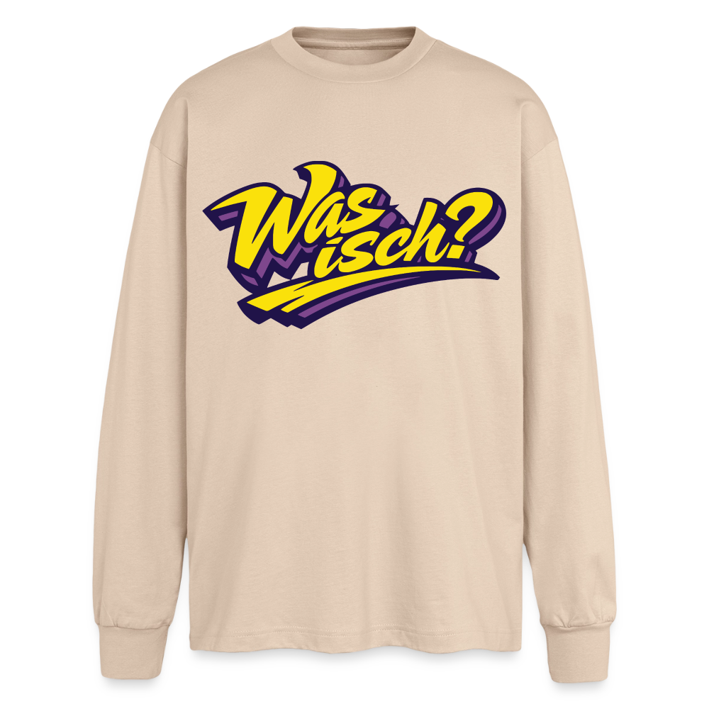Was isch? Design – Oversized Langarmshirt - Sand