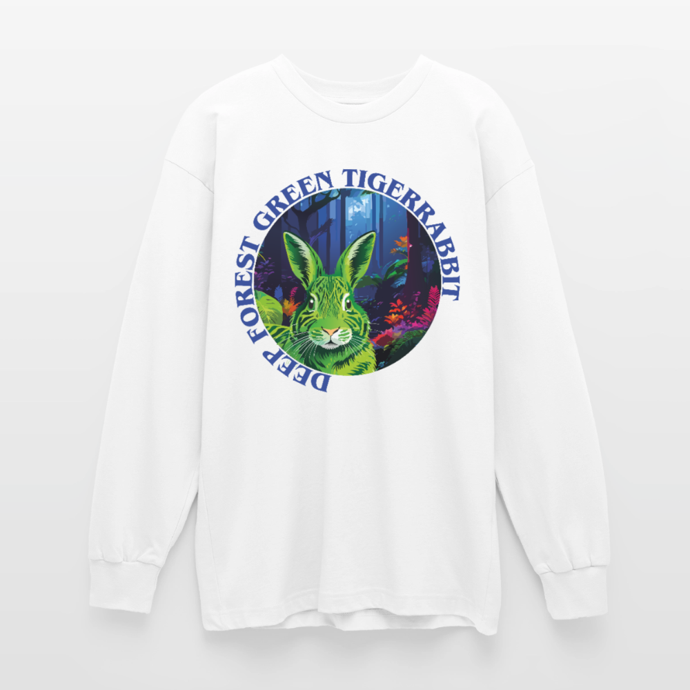 Tiger Rabbit Design – Oversized Langarmshirt - Weiß