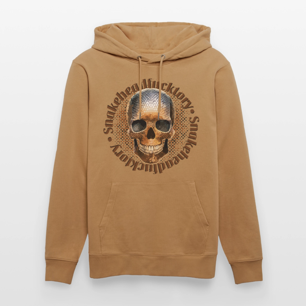 Snake Skull Design – Unisex Bio-Hoodie - Karamell 