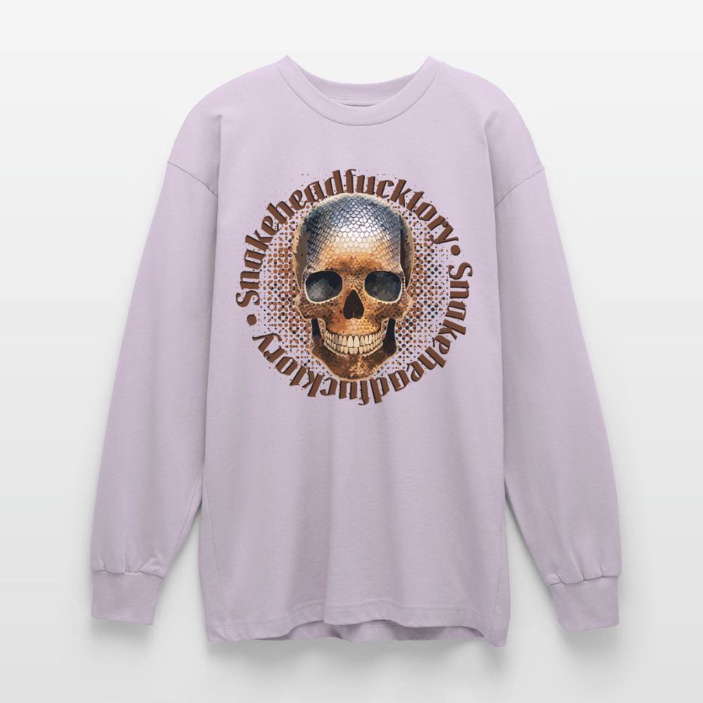 Snake Skull Design – Oversized Langarmshirt - verblasstes Lila