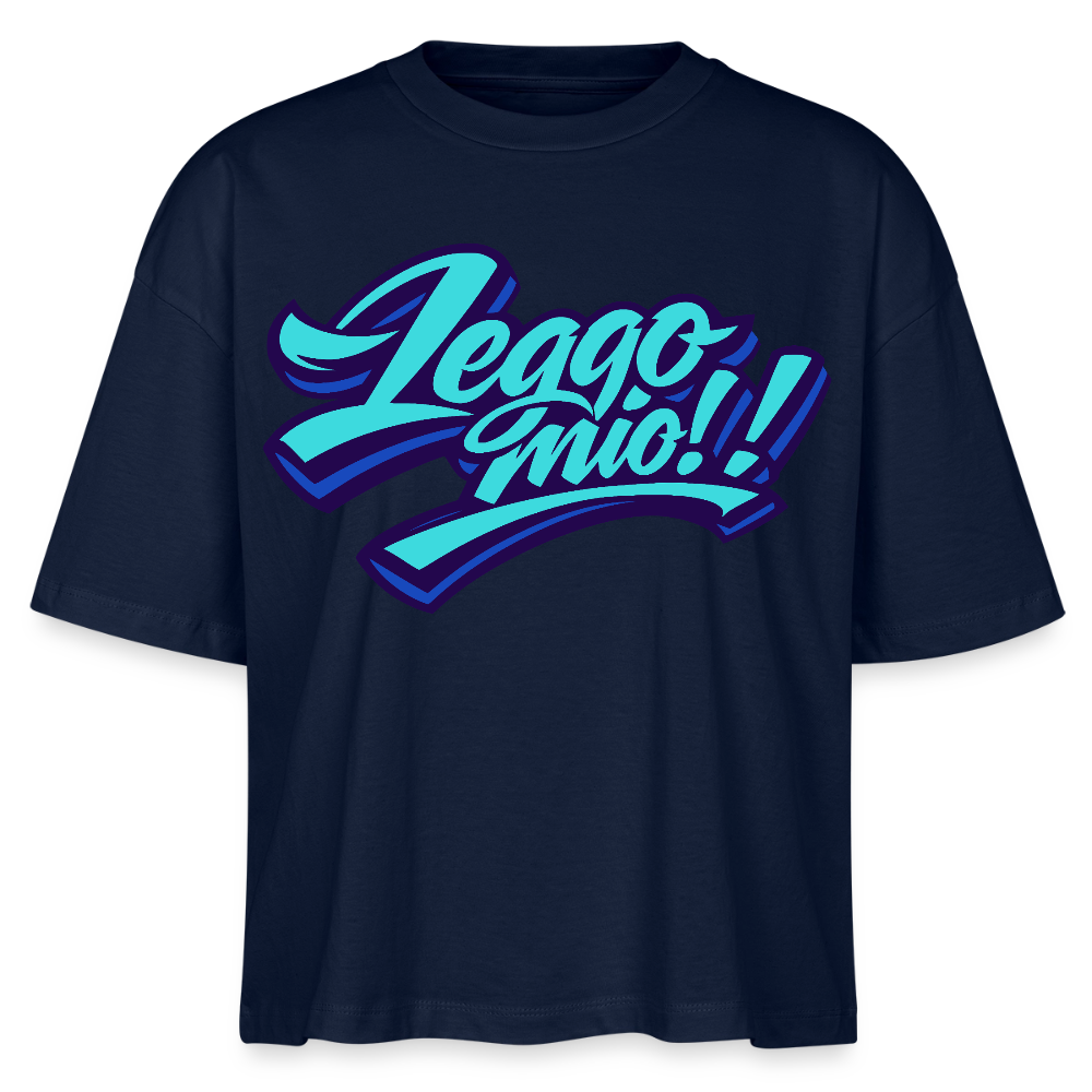 Leggomio Design – Frauen Boxy Bio-T-Shirt - Navy