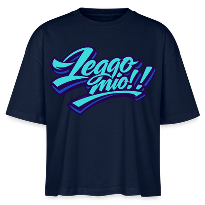 Leggomio Design – Frauen Boxy Bio-T-Shirt - Navy