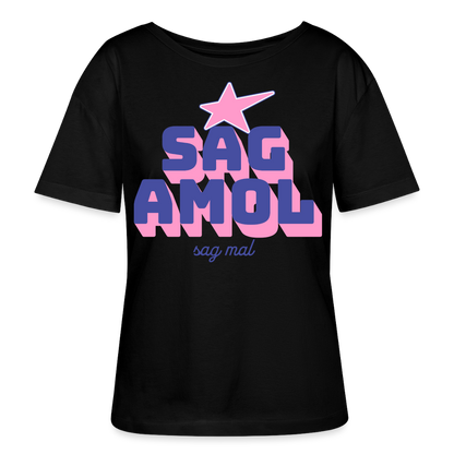 Sagamol Design – Rundhals Frauen Bio-T-Shirt - Schwarz