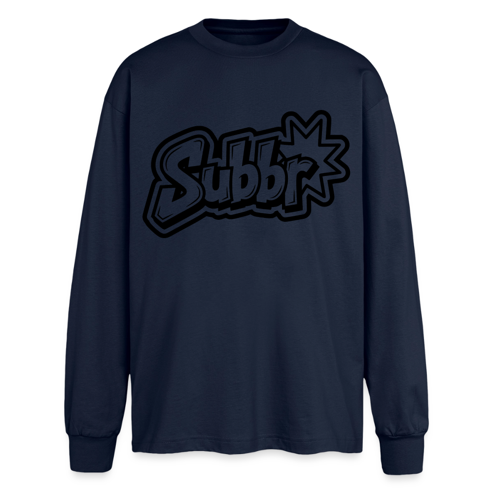 Subbr Design – Oversized Langarmshirt - Navy