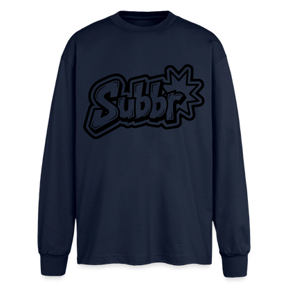Subbr Design – Oversized Langarmshirt - Navy