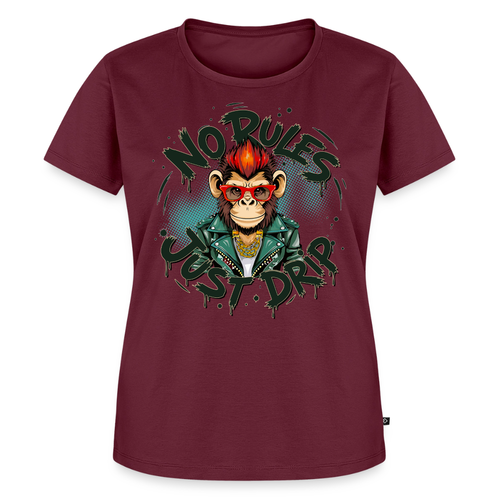 Monkey No Rules Design – Frauen Premium T-Shirt - Burgunderrot