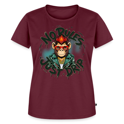 Monkey No Rules Design – Frauen Premium T-Shirt - Burgunderrot