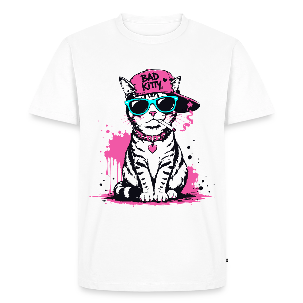 Bad Kitty Design – Männer Premium T-Shirt - Weiß