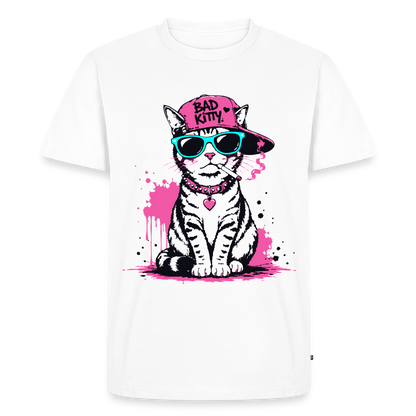 Bad Kitty Design – Männer Premium T-Shirt - Weiß
