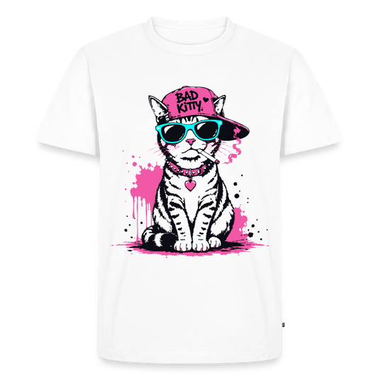 Bad Kitty Design – Männer Premium T-Shirt - Weiß