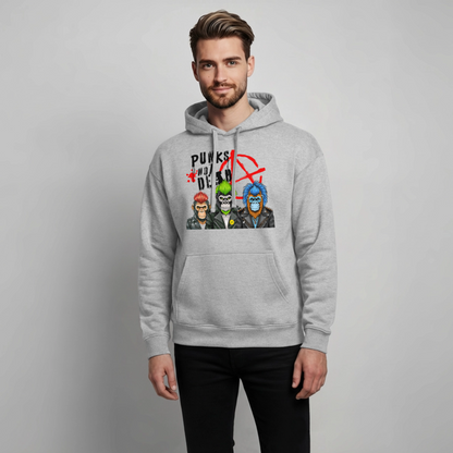 Punks Not Dead Design – Oversized Unisex Hoodie - Grau meliert