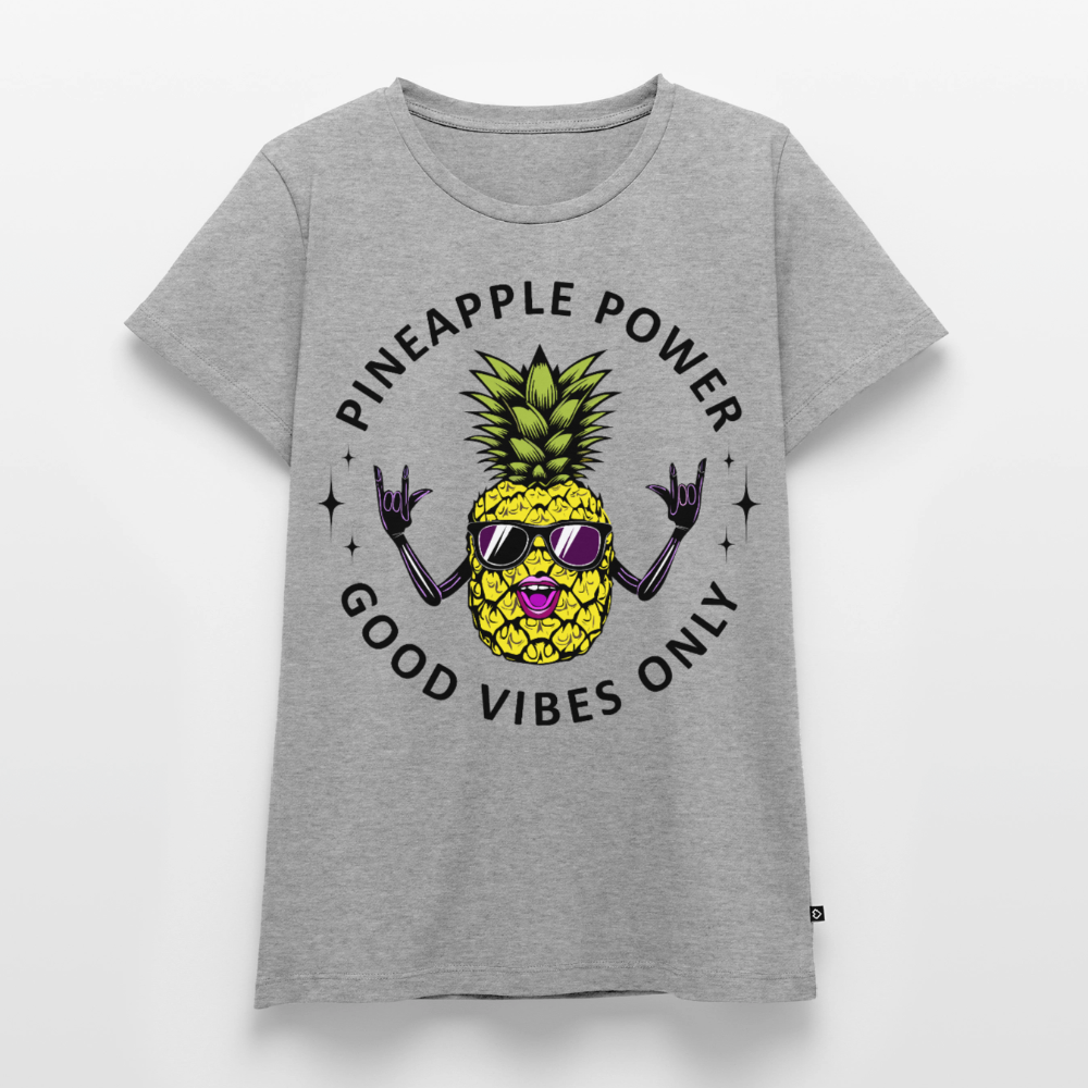 Pineapple Power Design – Frauen Premium T-Shirt - Grau meliert
