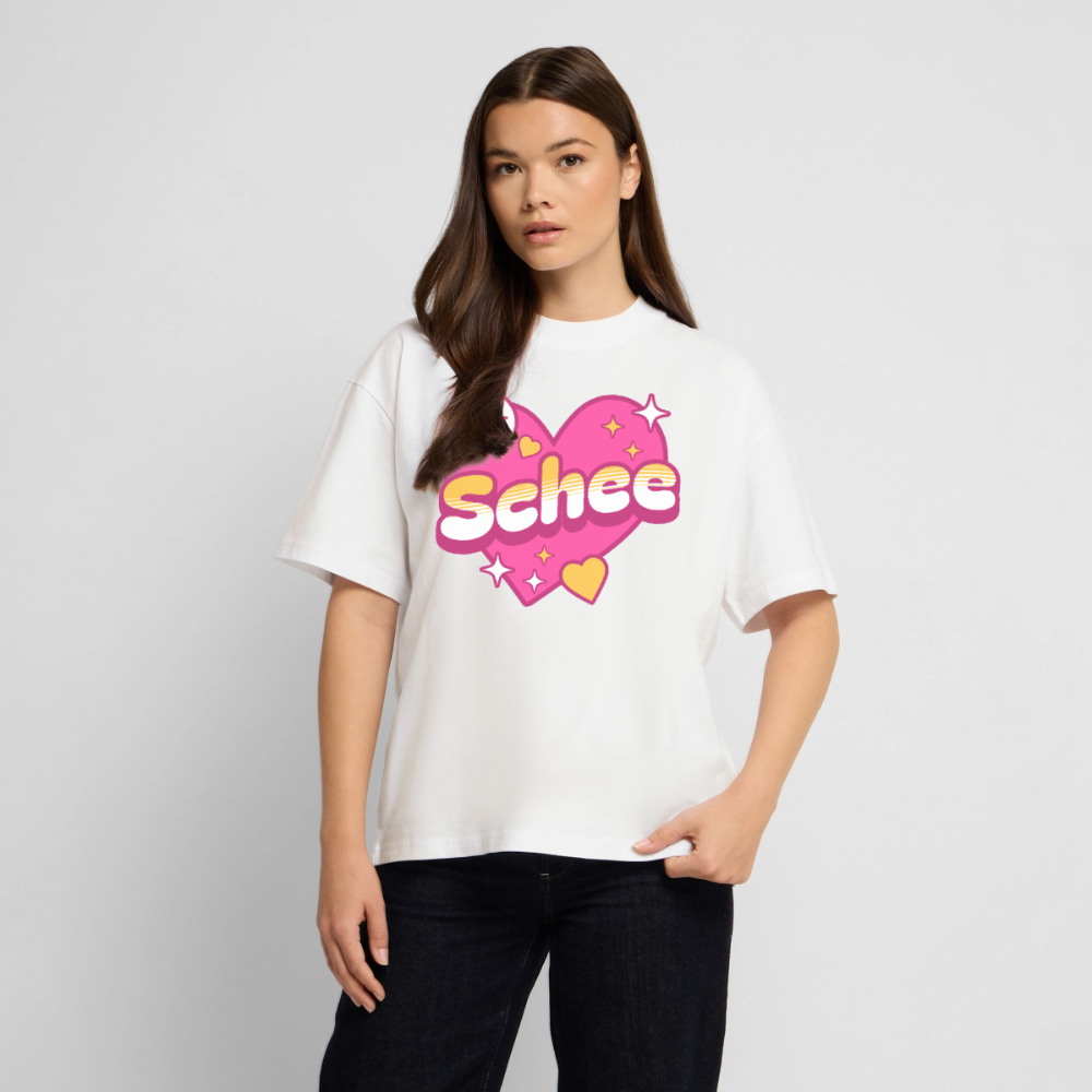 Schnee Design – Oversized Unisex Bio T-Shirt - Weiß