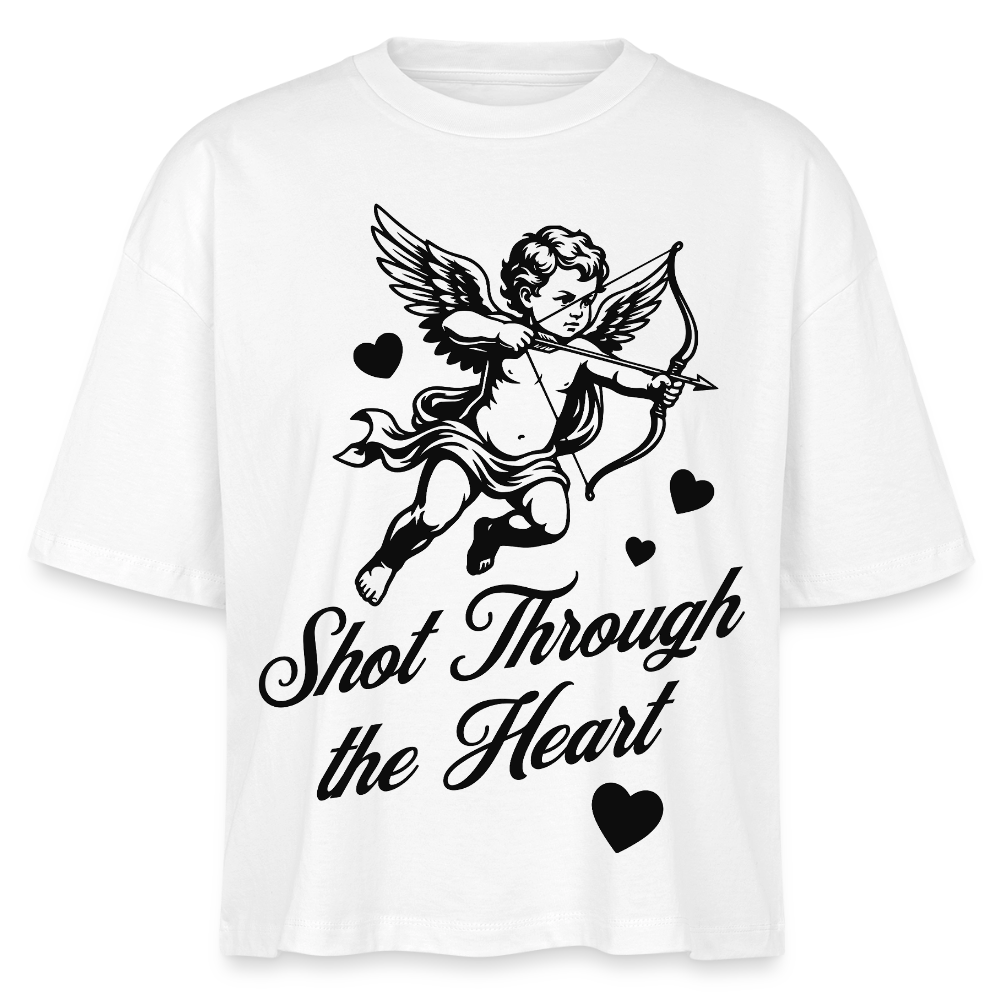 Amor Design – Frauen Boxy Bio-T-Shirt - Weiß