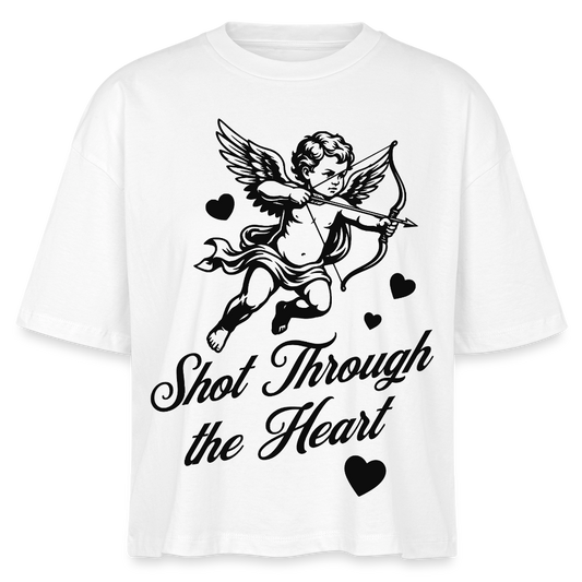 Amor Design – Frauen Boxy Bio-T-Shirt - Weiß