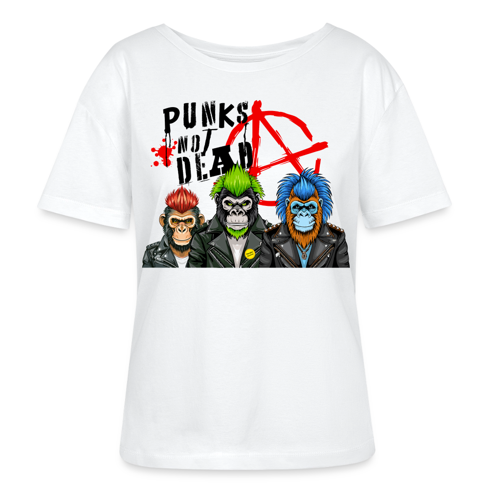 Punks Not Dead Design – Rundhals Frauen Bio-T-Shirt - Weiß