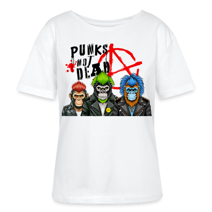 Punks Not Dead Design – Rundhals Frauen Bio-T-Shirt - Weiß