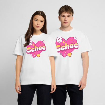 Schnee Design – Oversized Unisex Bio T-Shirt - Weiß