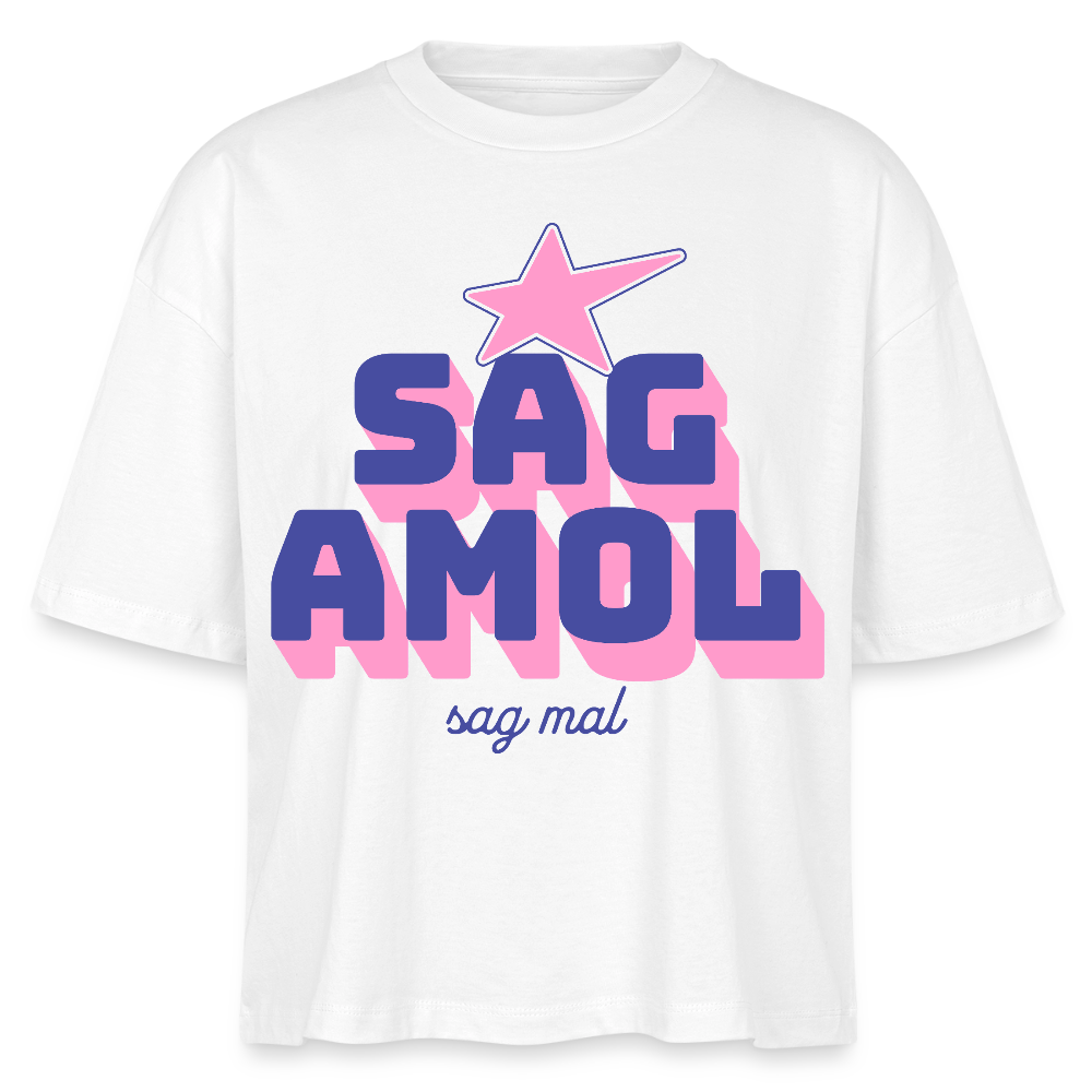 Sagamol Design – Frauen Boxy Bio-T-Shirt - Weiß
