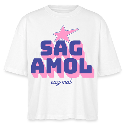 Sagamol Design – Frauen Boxy Bio-T-Shirt - Weiß