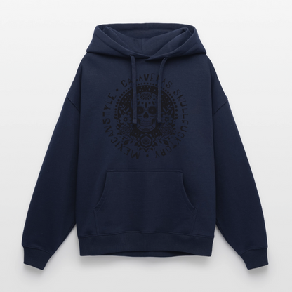 Sugar Skull Black Design - Oversized Unisex Hoodie - Navy