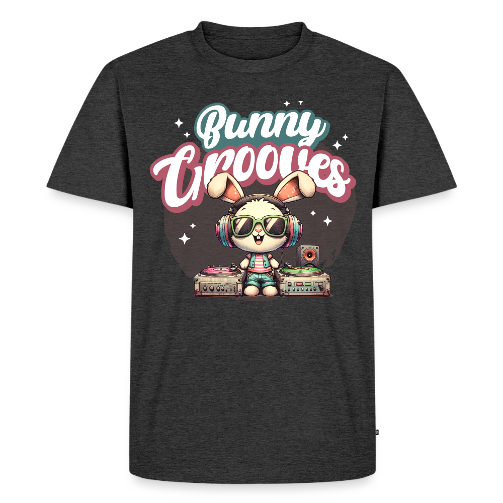 Bunny Grooves Design – Männer Premium T-Shirt - Anthrazit meliert