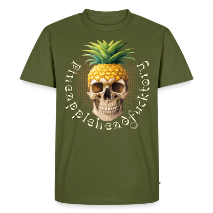 Pineapple Skull Design - Männer Premium T-Shirt - Khaki