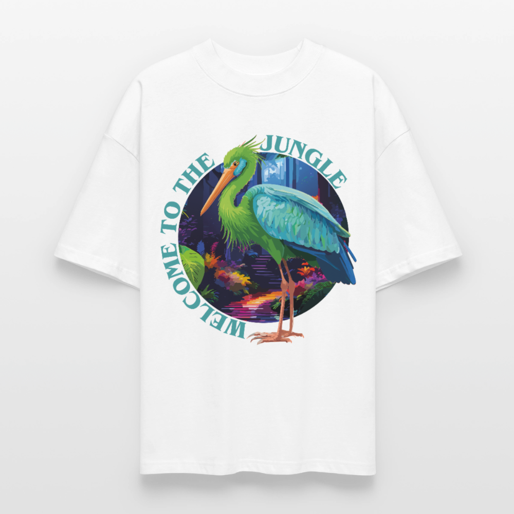 Jungle Design – Oversized Unisex Bio T-Shirt - Weiß