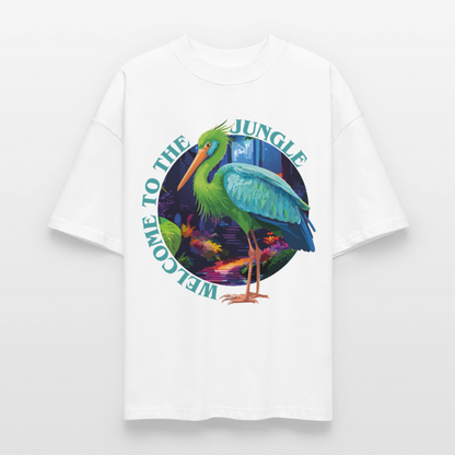 Jungle Design – Oversized Unisex Bio T-Shirt - Weiß