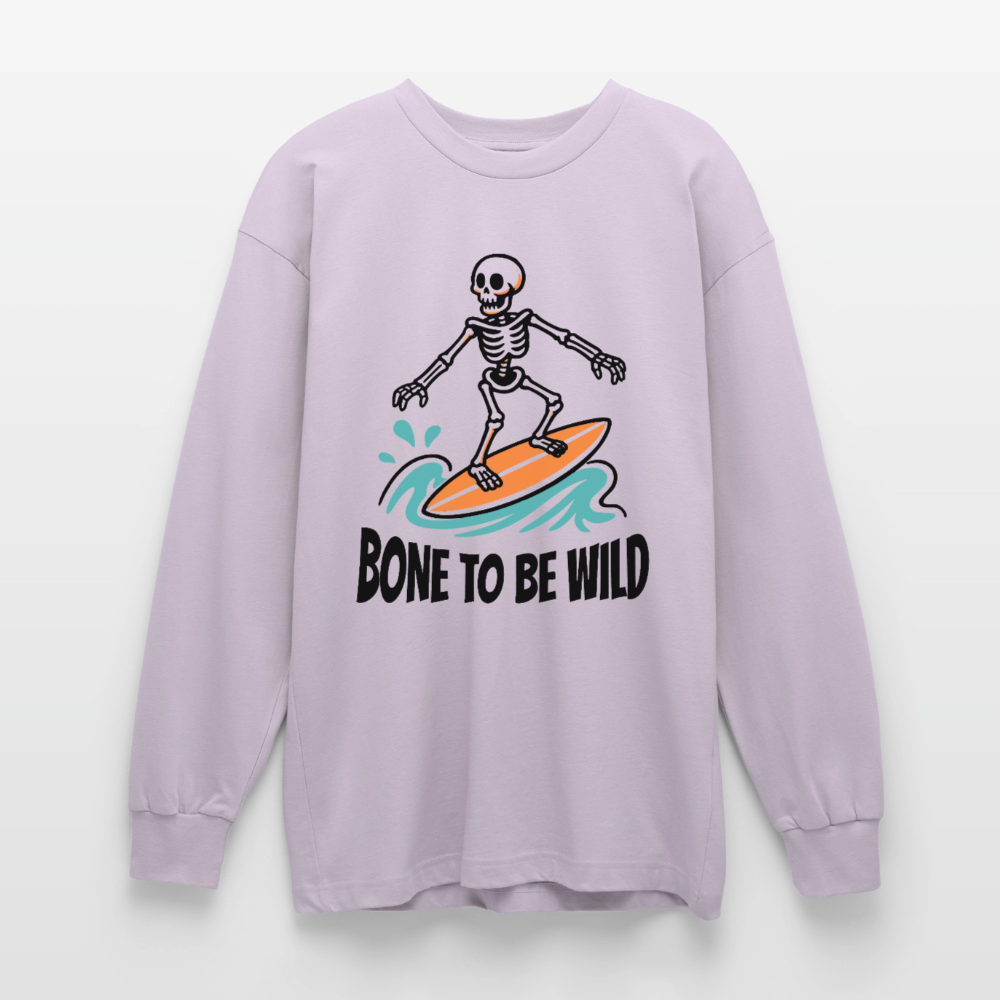 Bone to be Wild – Oversized Langarmshirt - verblasstes Lila