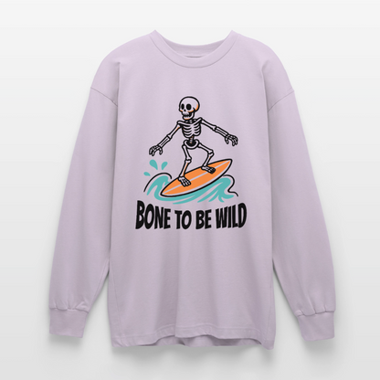 Bone to be Wild – Oversized Langarmshirt - verblasstes Lila
