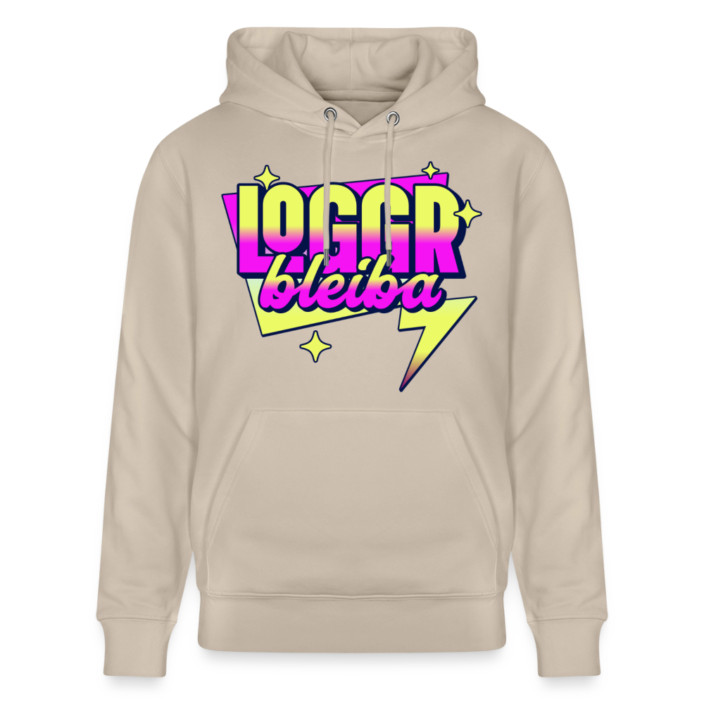 Logo bleibt Design – Unisex Bio-Hoodie - Beige
