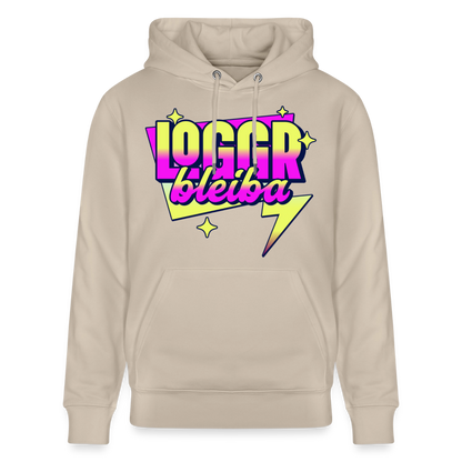 Logo bleibt Design – Unisex Bio-Hoodie - Beige