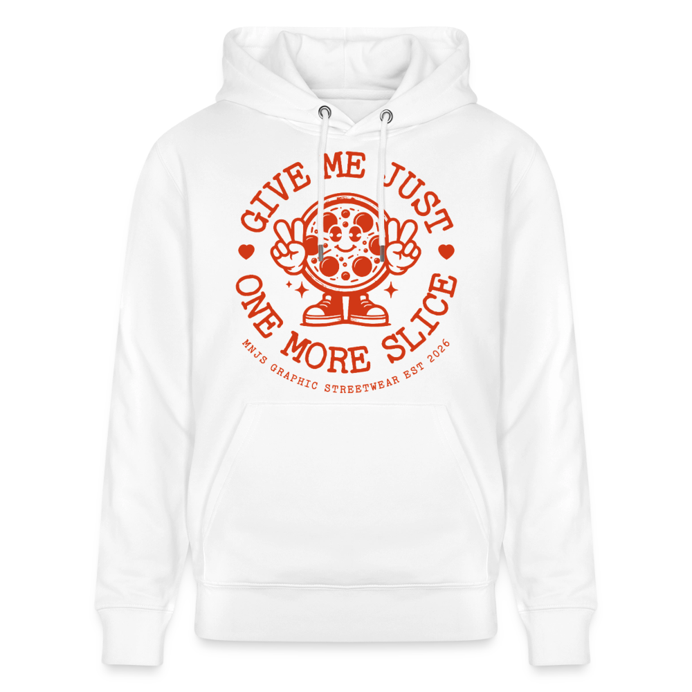 Pizza Design – Unisex Bio-Hoodie - Weiß