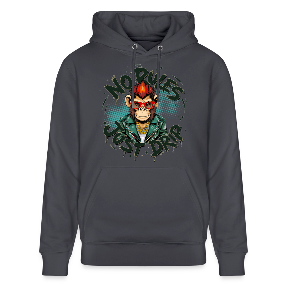 Monkey No Rules Design – Unisex Bio-Hoodie - Indigoblau
