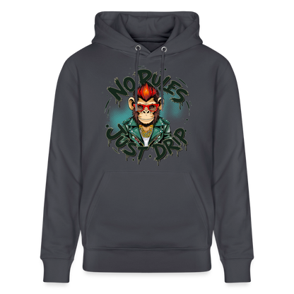 Monkey No Rules Design – Unisex Bio-Hoodie - Indigoblau