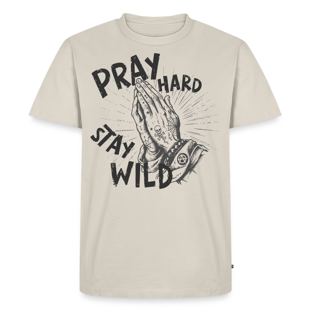 Play Hard Design – Männer Premium T-Shirt - Beige