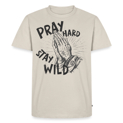 Play Hard Design – Männer Premium T-Shirt - Beige