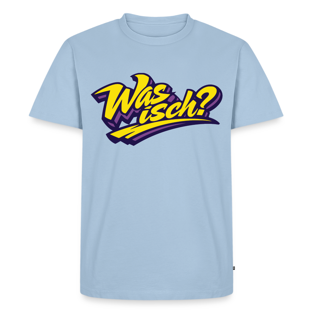 Was isch? Design – Männer Premium T-Shirt - Hellblau